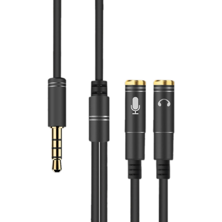 2 in 1 3,5 mm Stecker auf Dual 3,5 mm Buchse TPE Audiokabelteiler, Kabellänge: 32 cm