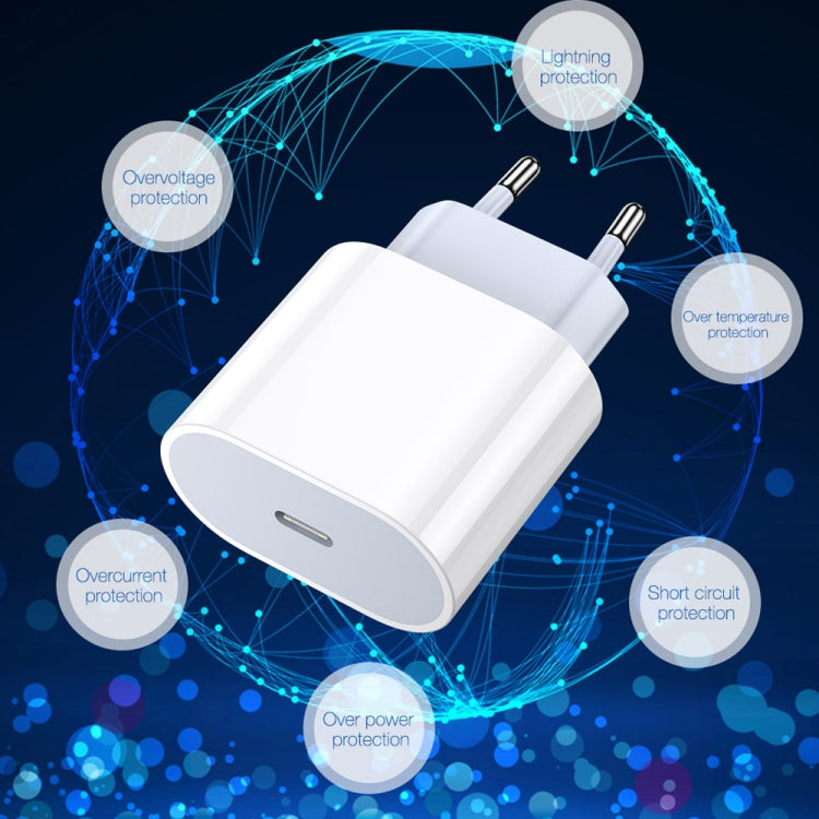 PD 20W Reiseladegerät mit USB-C / Typ-C-Schnittstelle, EU-Stecker | #Elektroniktrade.ch#