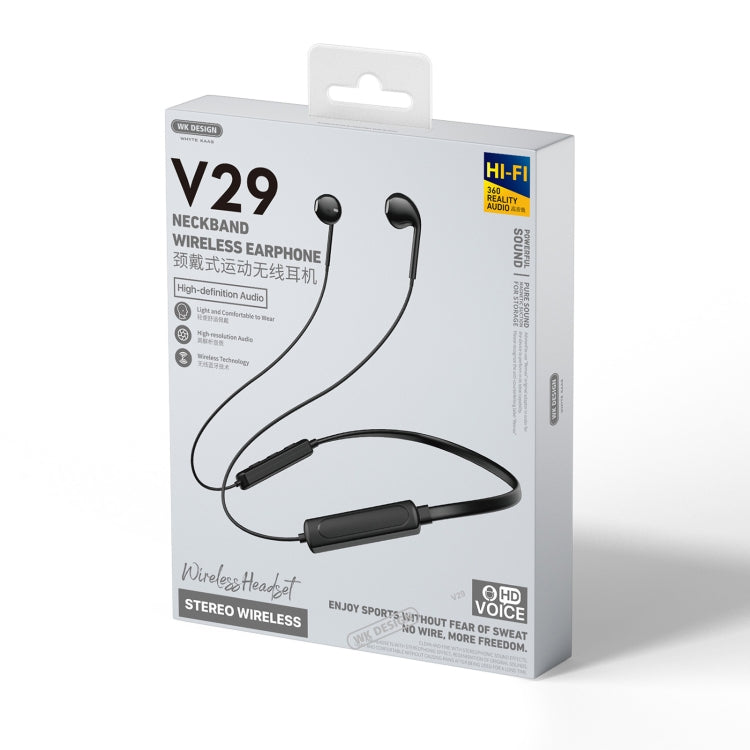 WK V29 Bluetooth 5.0 Kabelloser Sport-Bluetooth-Kopfhörer zur Halsmontage