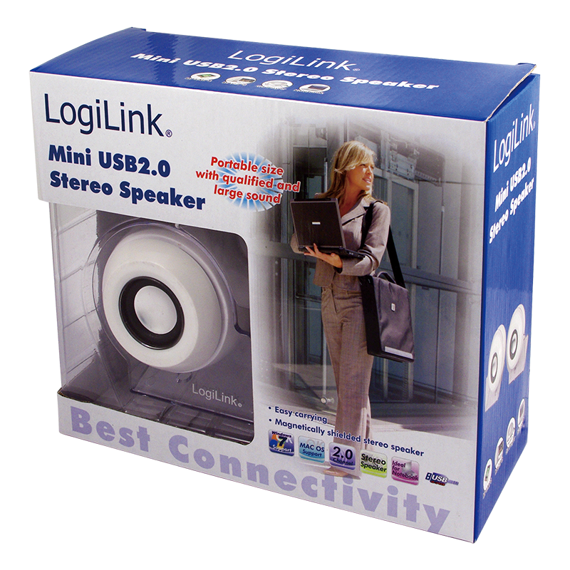 LogiLink SP0007 Aktivlautsprecher Stereo 2.0 mit USB Power