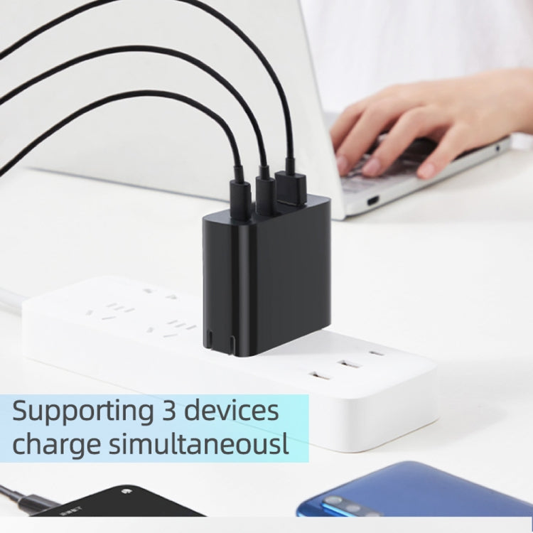 40W Dual PD + QC3.0 Ports Reise -Ladegerät für Mobiltelefone (EU -Stecker)