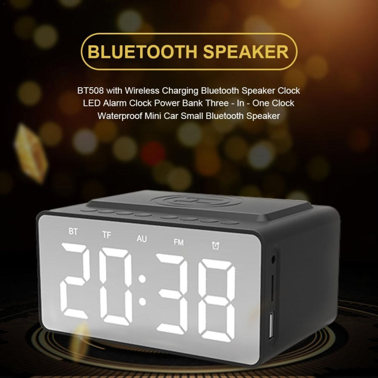 AEC BT508 Drahtloses Laden Bluetooth-Lautsprecher LED Wecker Power Bank Drei-in-Eins-Lautsprecher