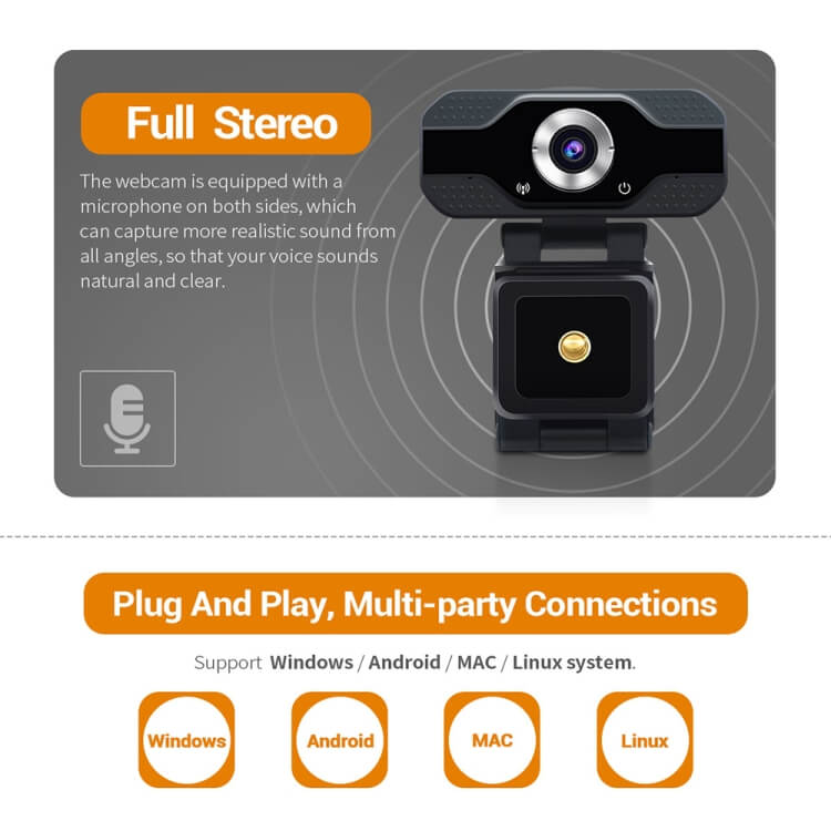 HD 1080P Webcam Eingebautes Mikrofon Intelligente Webkamera | #Elektroniktrade.ch#