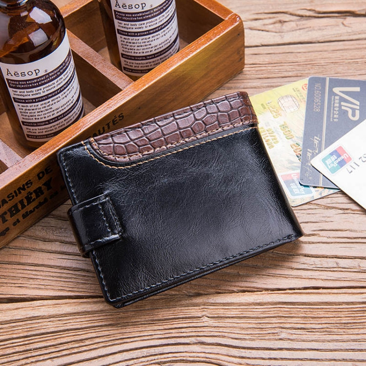 Herren Vintage Leder Hasp Short Coin Pocket Geldbörse Kartenhalter Brieftasche