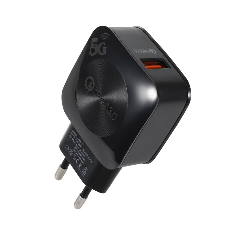USB-Schnellladeadapter für Reiseladegeräte (EU-Stecker schwarz) | #Elektroniktrade.ch#