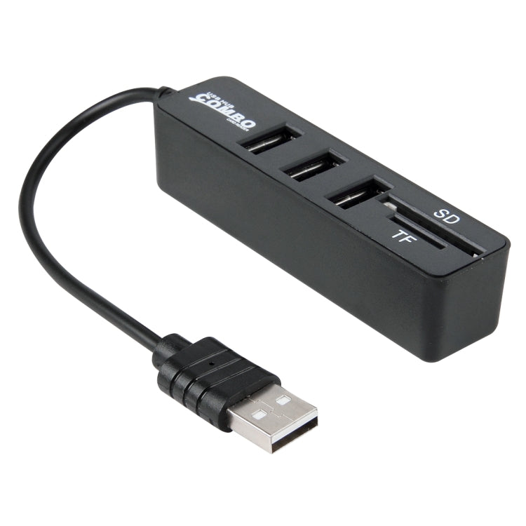 2 in 1 USB 2.0 480Mbps 3 Port USB + Micro SD/T-FLASH SD/SDHC/SDXC Kartenleser