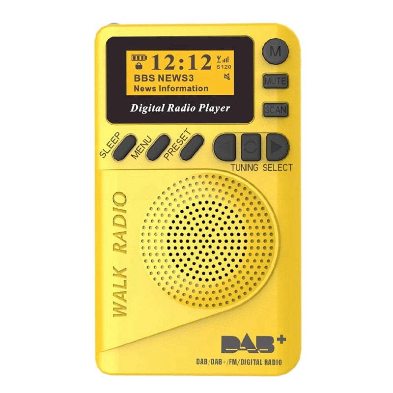 Mini DAB+ Taschenradio in Gelb | #Elektroniktrade.ch#