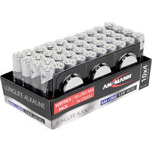 Ansmann Alkaline Batterie, AAA (Micro), 40er-Pack Elektroniktrade Switzerland