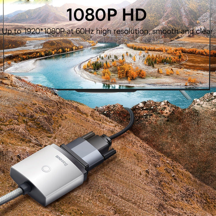BASEUS Basis-Lite-Serie HDMI an VGA-Adapter (weiß) elektroniktrade Switzerland