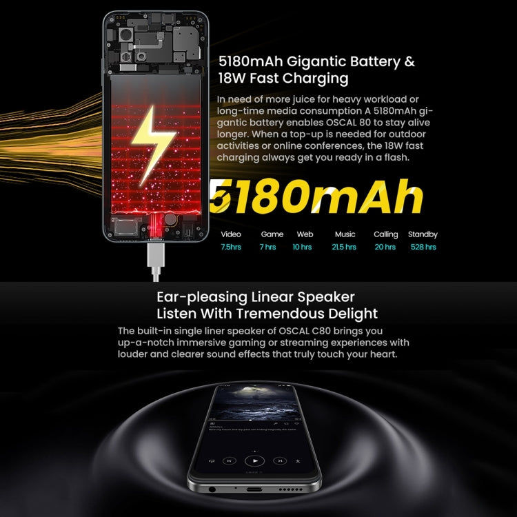 Blackview Oscal Blackview OSCAL C80, 8GB+128GB, 50MP Kamera Elektroniktrade Switzerland