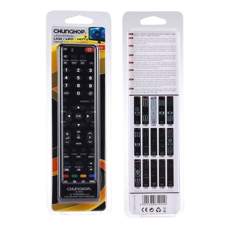 CHUNGHOP Universalfernbedienung für TOSHIBA LED TV / LCD TV / HDTV / 3DTV Elektroniktrade Switzerland