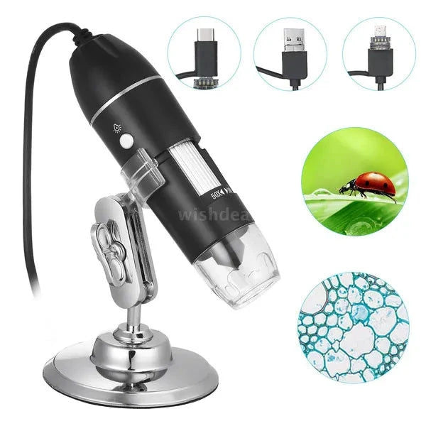 Elektroniktrade 1600X Tragbares 8-LED-Lichtlupe USB-Handmikroskop Elektroniktrade Switzerland