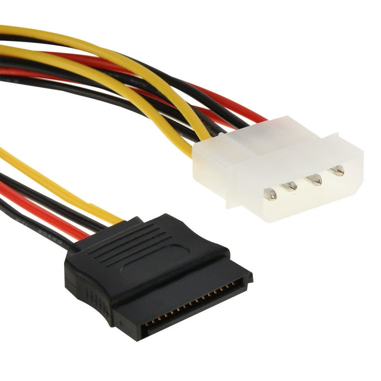 Elektroniktrade 2 x 15-poliges bis 4-poliges serielles SATA-Netzteilkabel, Kernmaterial: Kupfer, Länge: 18 cm Elektroniktrade Switzerland