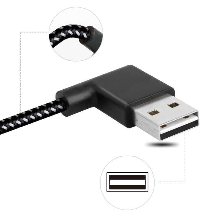 Elektroniktrade 2m/1m 2A USB zu USB-C / Typ C Nylon Winkel Daten-Sync-Ladekabel Elektroniktrade Switzerland