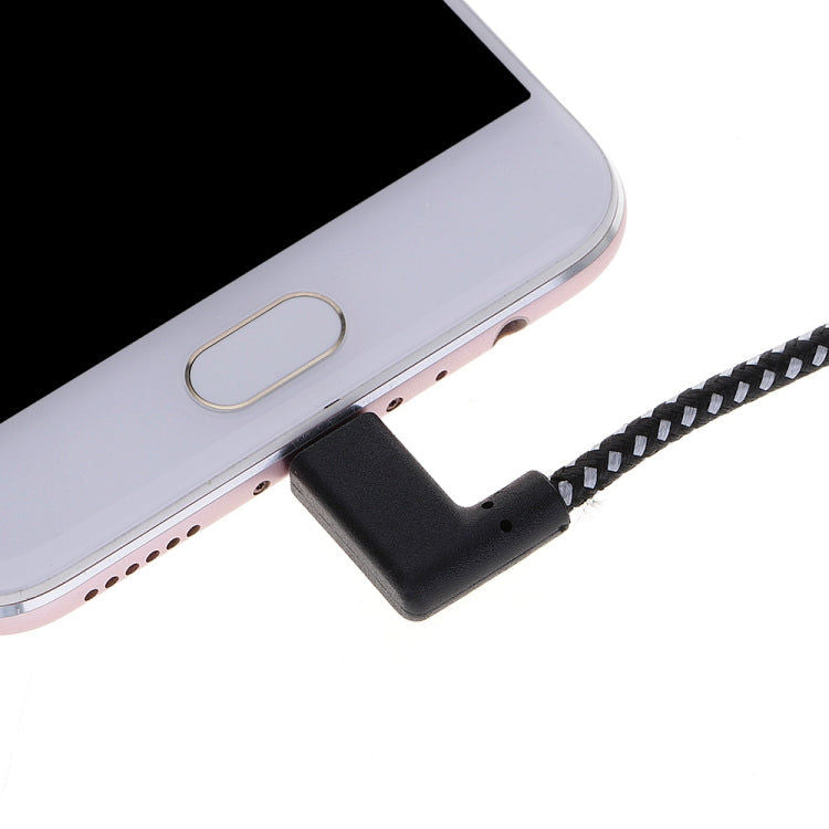 Elektroniktrade 2m/1m 2A USB zu USB-C / Typ C Nylon Winkel Daten-Sync-Ladekabel Elektroniktrade Switzerland