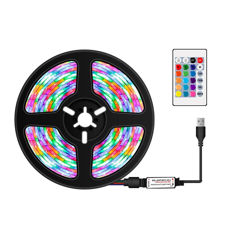 Elektroniktrade 5M LED-Lichtstreifen 16 Farbfernbedienung RGB-Lichtgurt USB-Symphonie Neon elektroniktrade Switzerland