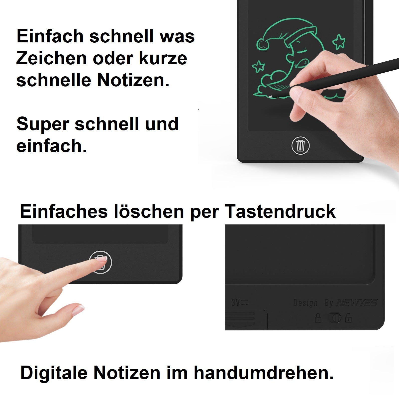 Elektroniktrade 6,5" Schreibtafel Tablet - Ideal zum Mahlen oder kurze Notizen Elektroniktrade Switzerland
