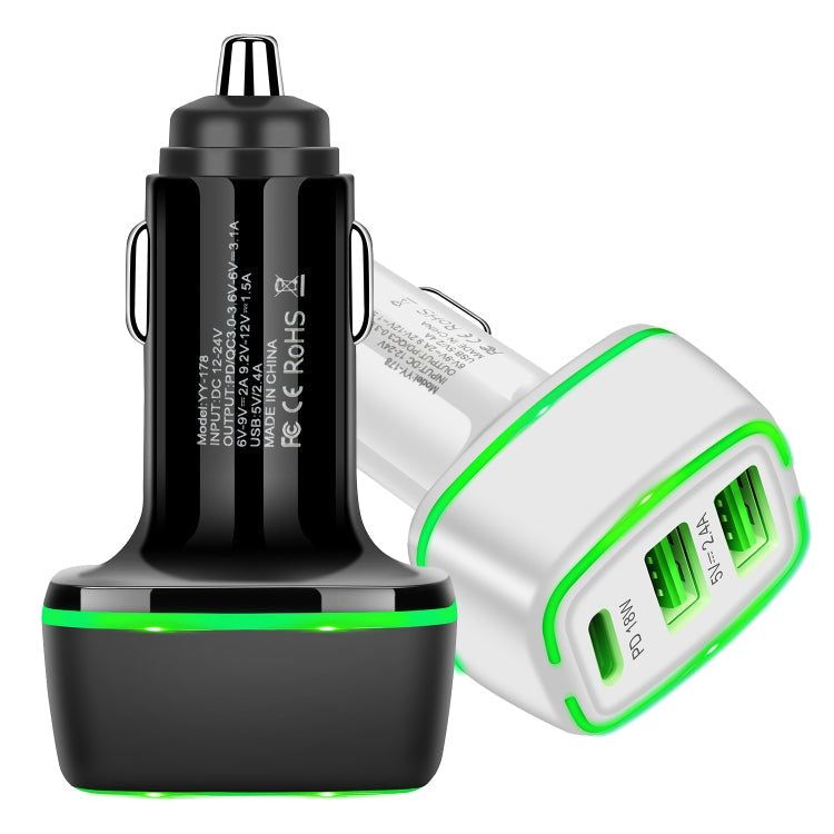 Elektroniktrade ACC-178 30W Dual USB+USB-C/Typ-C Schnelllade-Autoladegerät Schwarz Elektroniktrade Switzerland