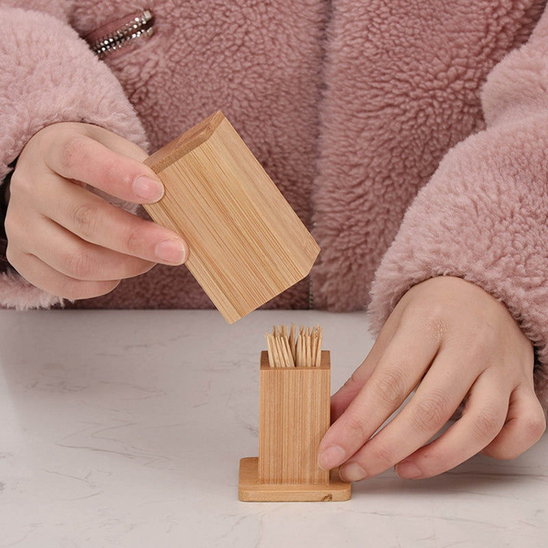 Elektroniktrade Bambus Holz Zahnstocher Halter Elektroniktrade Switzerland