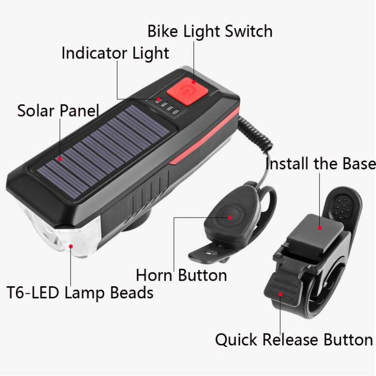 Elektroniktrade Fahrrad Solar Scheinwerfer mit Horn Glocke Elektroniktrade Switzerland
