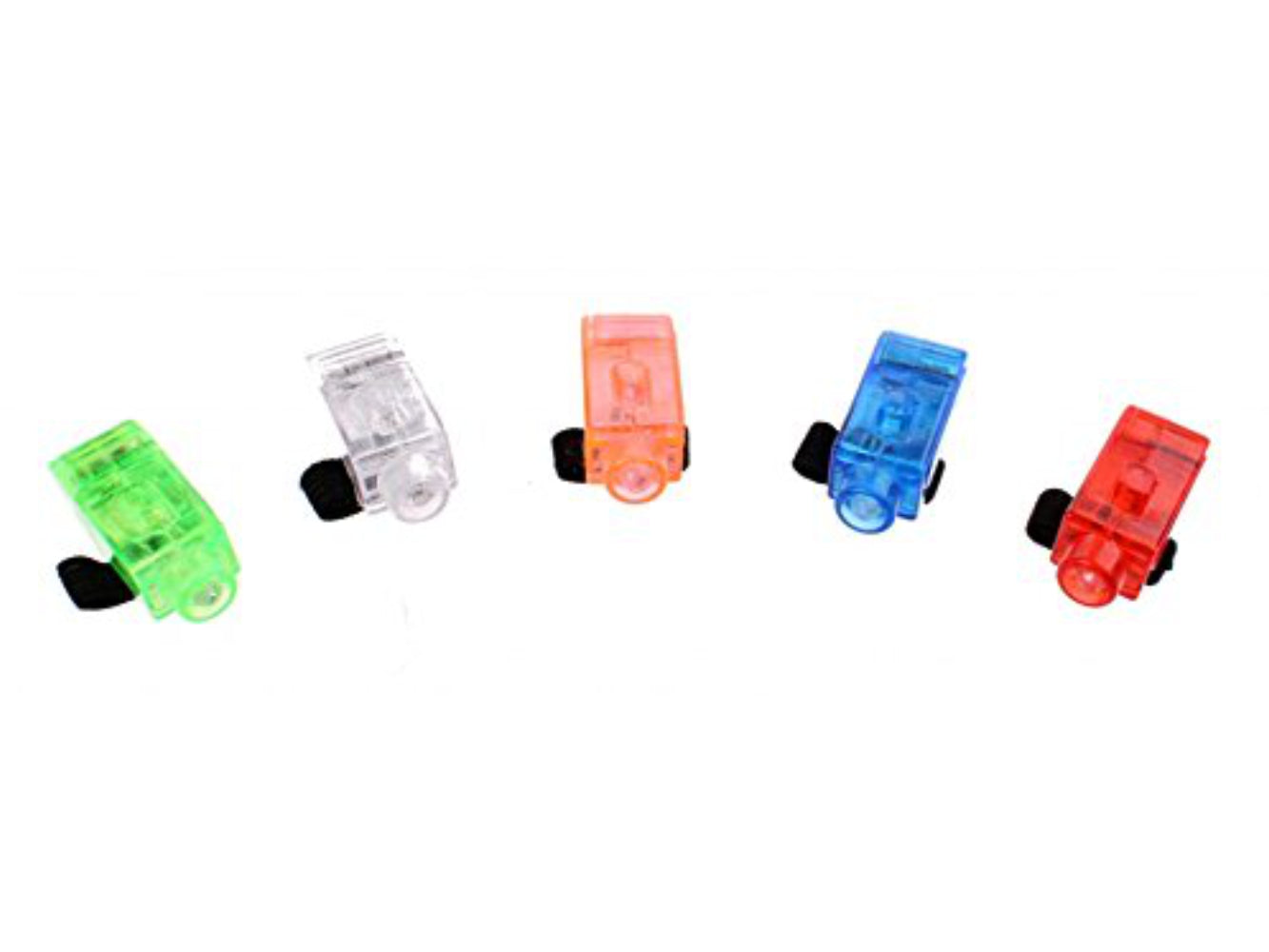 Elektroniktrade Finger Laser im Blister, für Lichtgraffiti 5 Stück grün, blau, orange, rot, transparent m. Farbwechsel Elektroniktrade Switzerland
