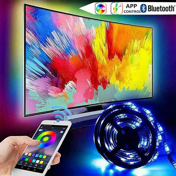 Elektroniktrade Flexibler LED 5050 Streifen mit USB/ Bluetooth über APP steuerbar Elektroniktrade Switzerland