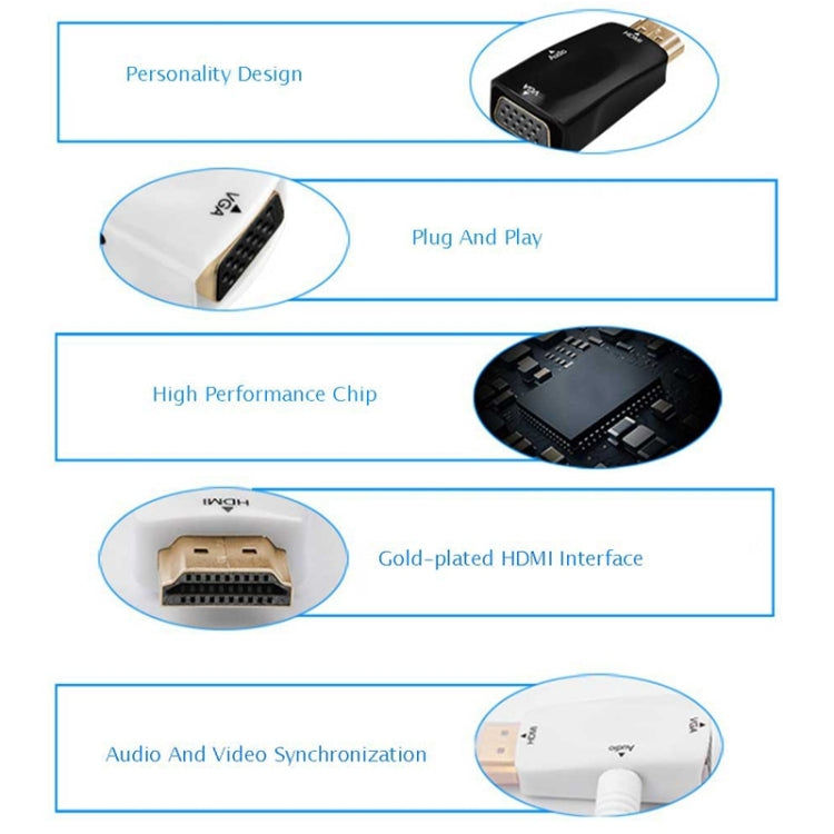 Elektroniktrade Full HD 1080P HDMI zu VGA und Audio Adapter für HDTV Elektroniktrade Switzerland