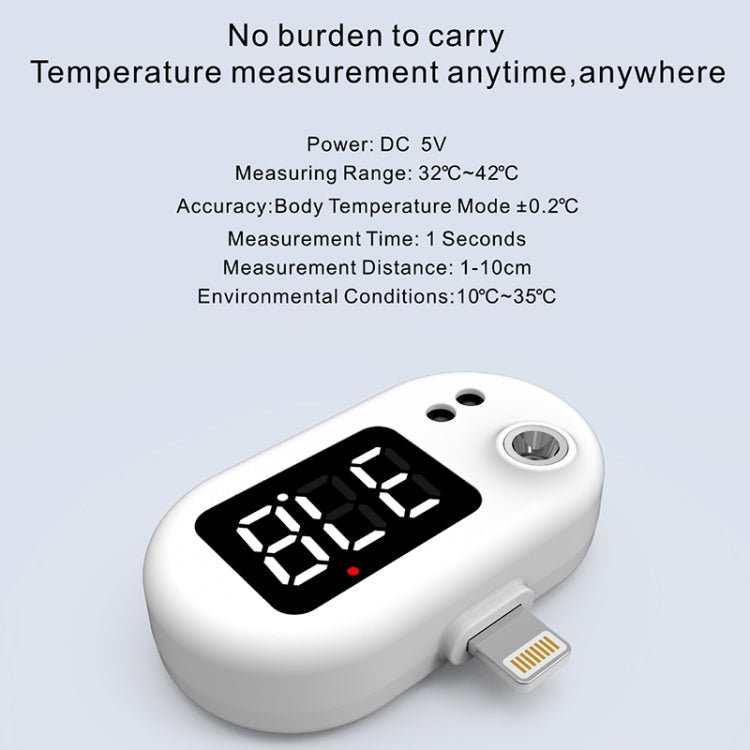 Elektroniktrade K7 Automatisches Infrarot-Mobiltelefon Smart Thermometer für Android elektroniktrade Switzerland