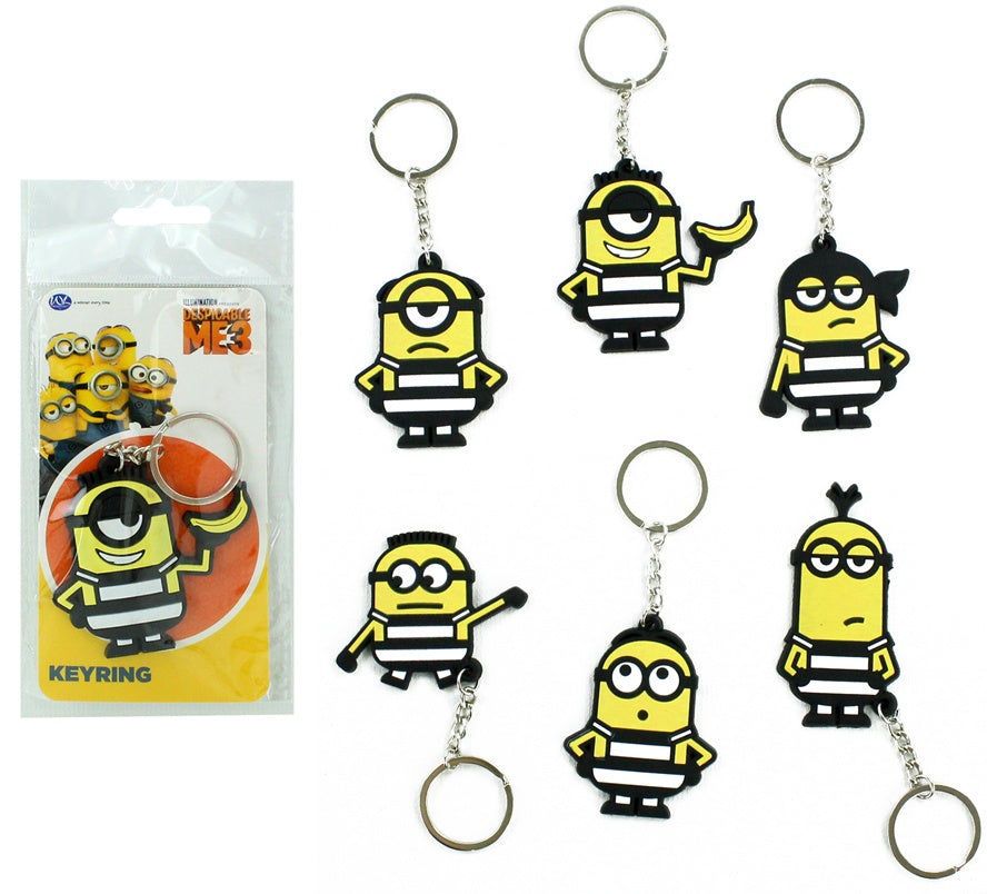 Elektroniktrade Minions PCV Schlüsselkette 6-fach sortiert ca 5-7,5 cm elektroniktrade Switzerland