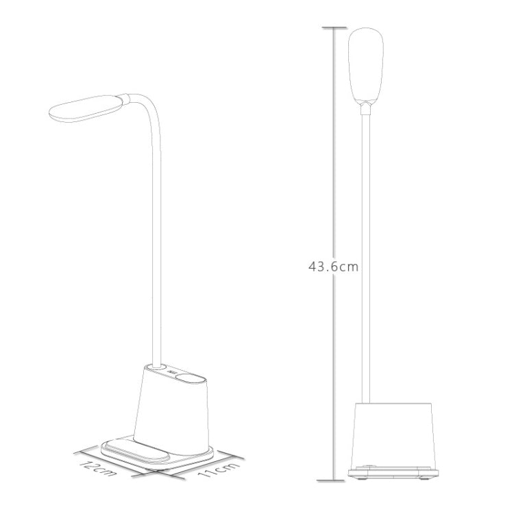 Elektroniktrade Multifunktions-Touch-Schalter USB-Lade-LED-Schreibtischlampe mit Telefonhalter und Stifthalter Elektroniktrade Switzerland