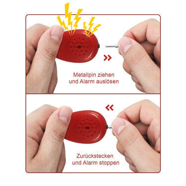 Elektroniktrade Panikalarm zum Umhängen mit Schlüsselring, Schutz bei Überfall, Diebstahl 105dB Elektroniktrade Switzerland
