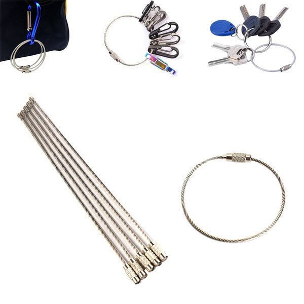 Elektroniktrade Schlüsselanhänger Kabel Edelstahl Draht Grösse S 10cm elektroniktrade Switzerland