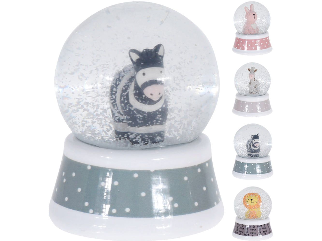 Elektroniktrade Schneekugel Hase, Giraffe, Zebra, Löwe elektroniktrade Switzerland