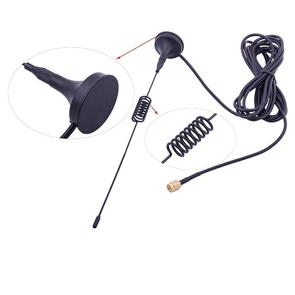 Elektroniktrade SMA 900 / 1800MHz Saugnapf GSM Antenne, Kabellänge: 3m (schwarz) Elektroniktrade Switzerland