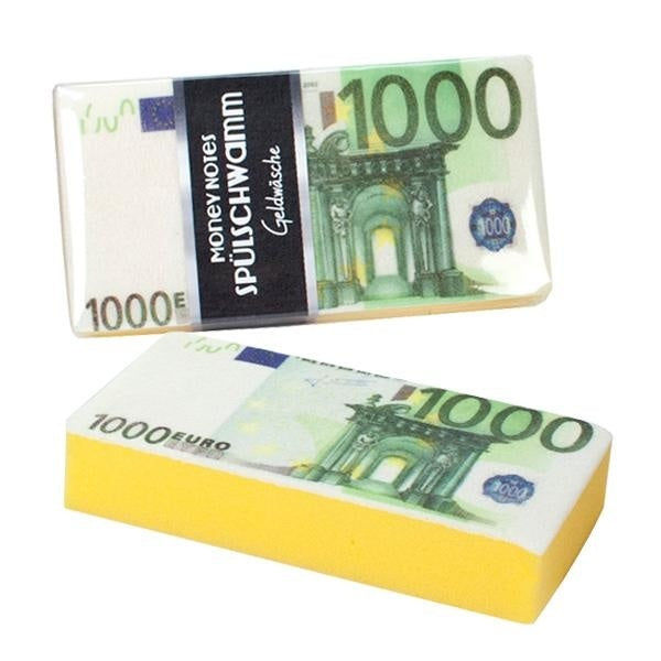 Elektroniktrade Spülschwamm MONEY NOTES "Geldwäsche" ca 15,5 x 8 x 3 cm Elektroniktrade Switzerland