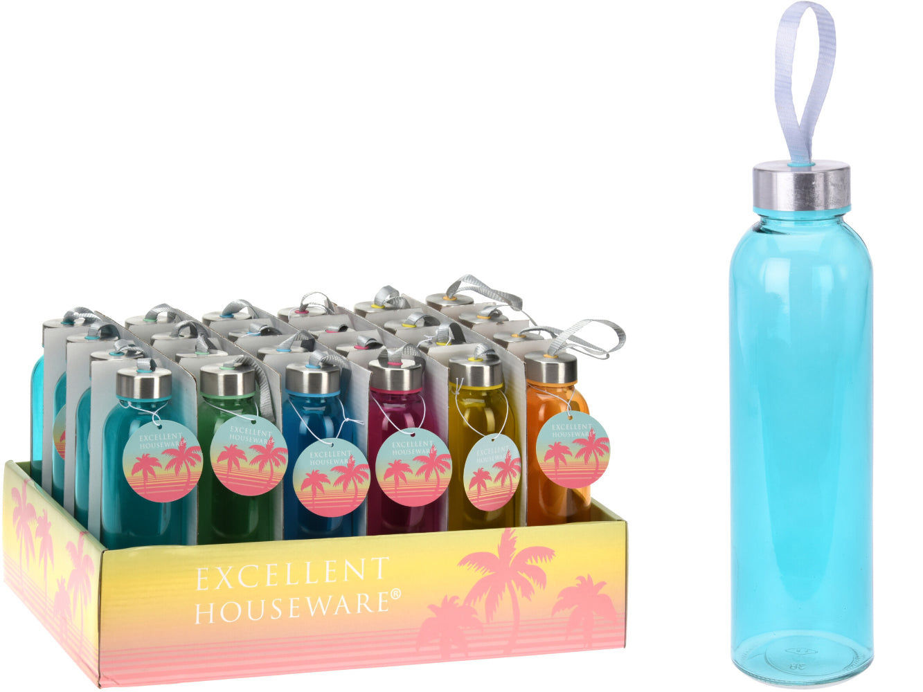 Elektroniktrade Trinkflasche Sportflasche Glas, 500 ml elektroniktrade Switzerland