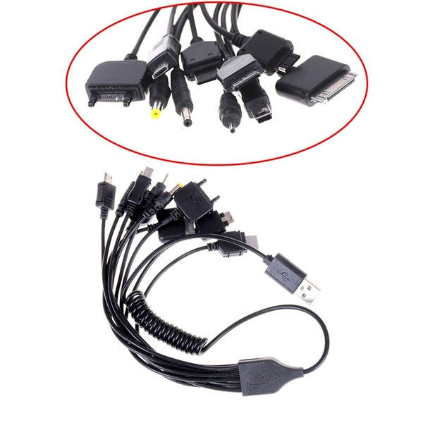 Elektroniktrade Universal 10 in 1 USB Multi Charger Einziehbares Telefonkabel für Mobiltelefone Elektroniktrade Switzerland