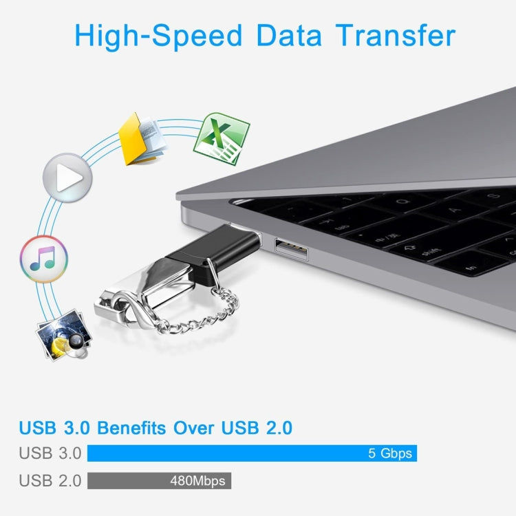 Elektroniktrade USB 3.0 zu Typ C / USB-C Adapter (Silber) Elektroniktrade Switzerland