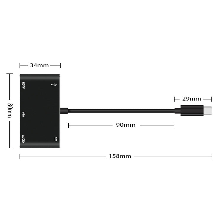 Elektroniktrade USB-C / Typ C zu HDMI / VGA / USB 3.0 / PD-Konverter Elektroniktrade Switzerland