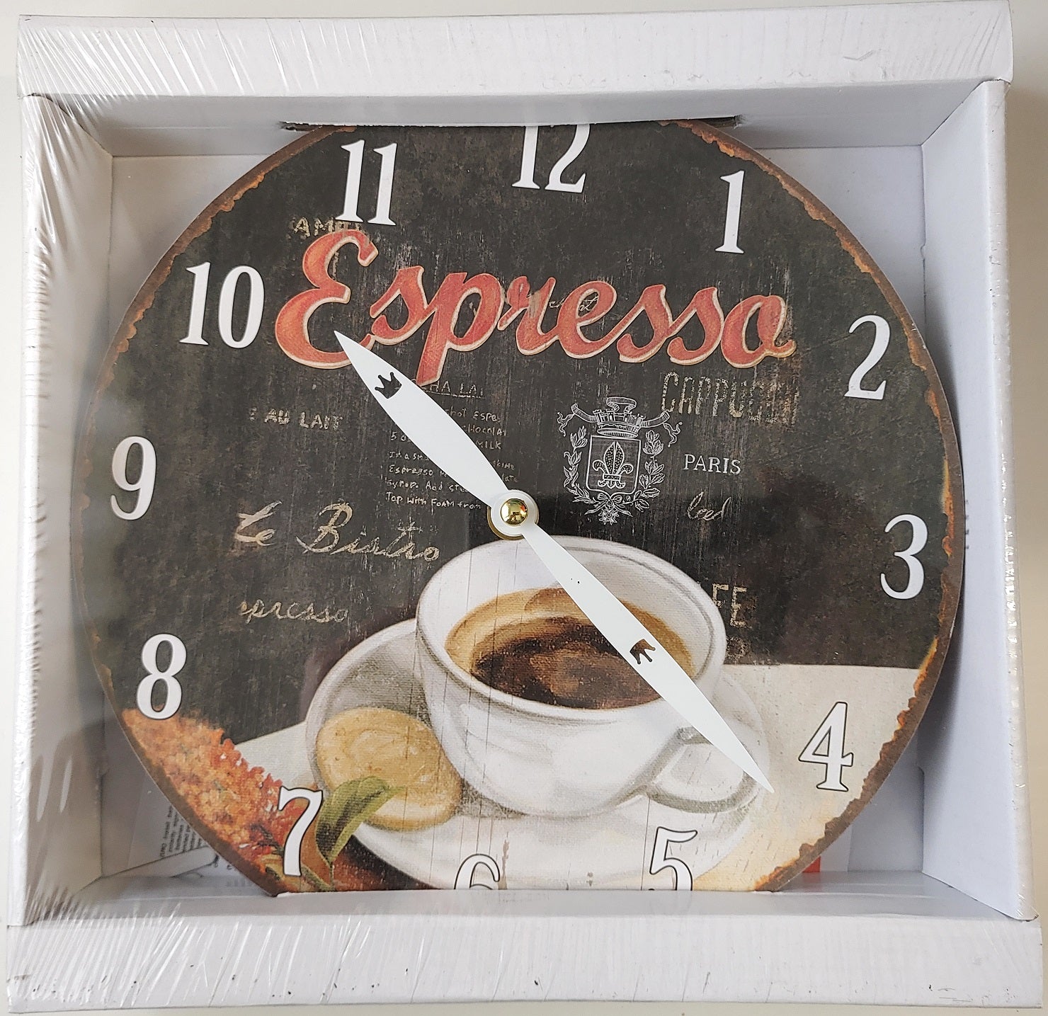 Elektroniktrade Wanduhr mit Espresso Motiv Elektroniktrade Switzerland