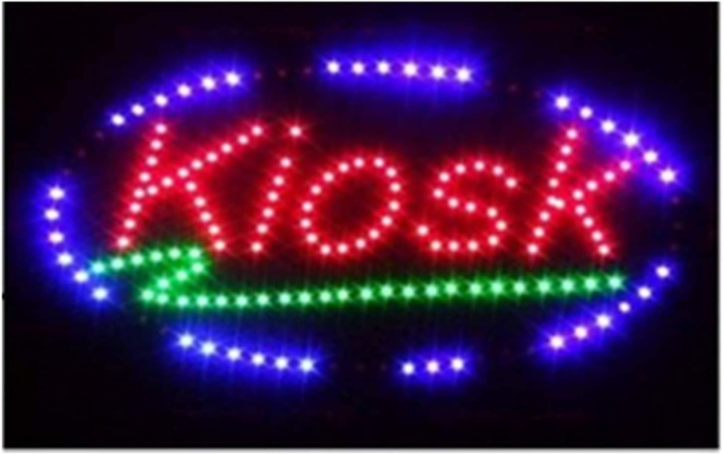 Elektroniktrade Werbeschild Led Schild Leuchtreklame Motiv Geöffnet Rot/Blau Elektroniktrade Switzerland