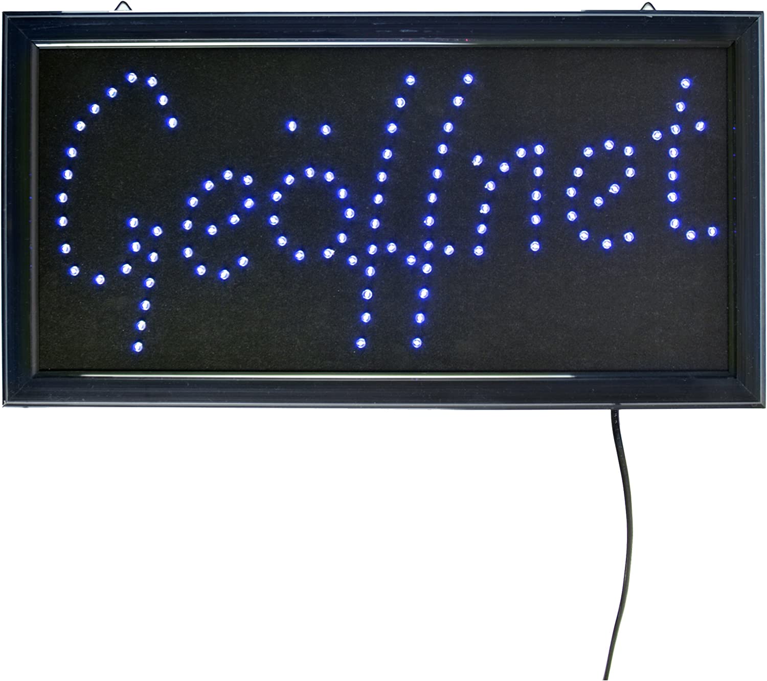 Elektroniktrade Werbeschild Led Schild Leuchtreklame Motiv Geöffnet Rot/Blau Elektroniktrade Switzerland