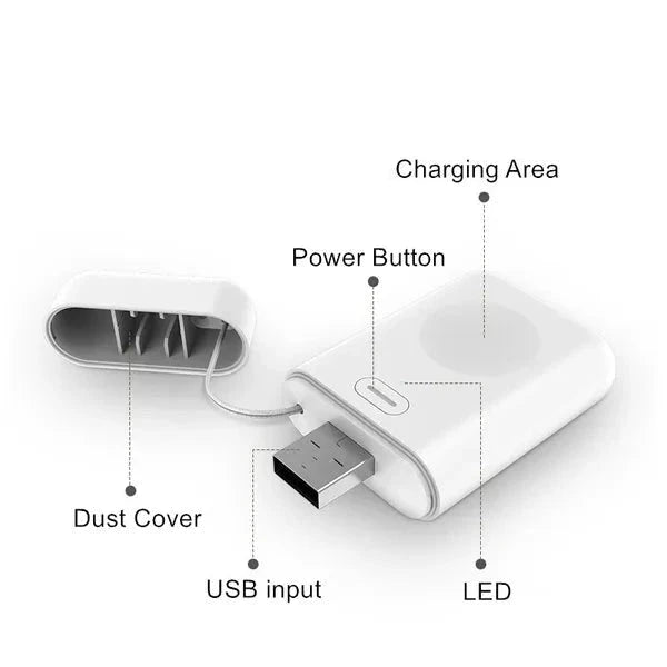 FDGAO Magnet Ladegerät mit Powerbank für Apple Watch Series 1/2/3/4/5/SE elektroniktrade Switzerland