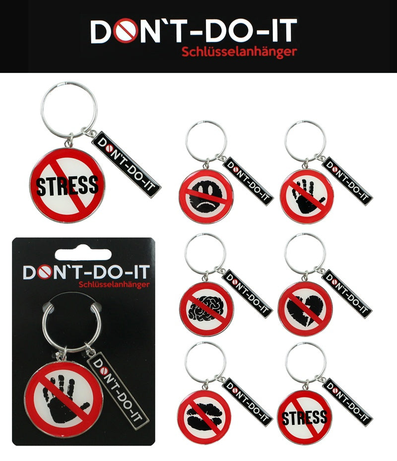 DON'T - DO-IT Schlüsselanhänger 6 fach sortiert - ca 4,5cm hochwertige Schlüsselanhänger