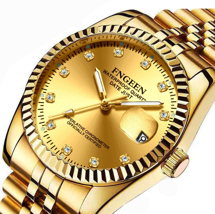 FNGEEN FNGEEN 7008 Herren Mode Diamant Zifferblatt Uhr Paar Uhr Elektroniktrade Switzerland