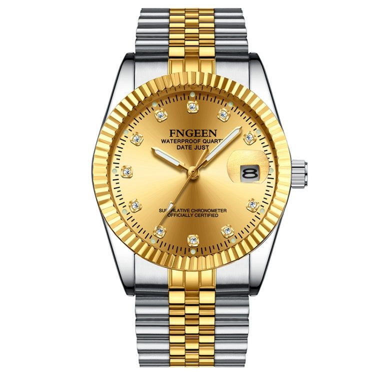 FNGEEN FNGEEN 7008 Herren Mode Diamant Zifferblatt Uhr Paar Uhr elektroniktrade Switzerland
