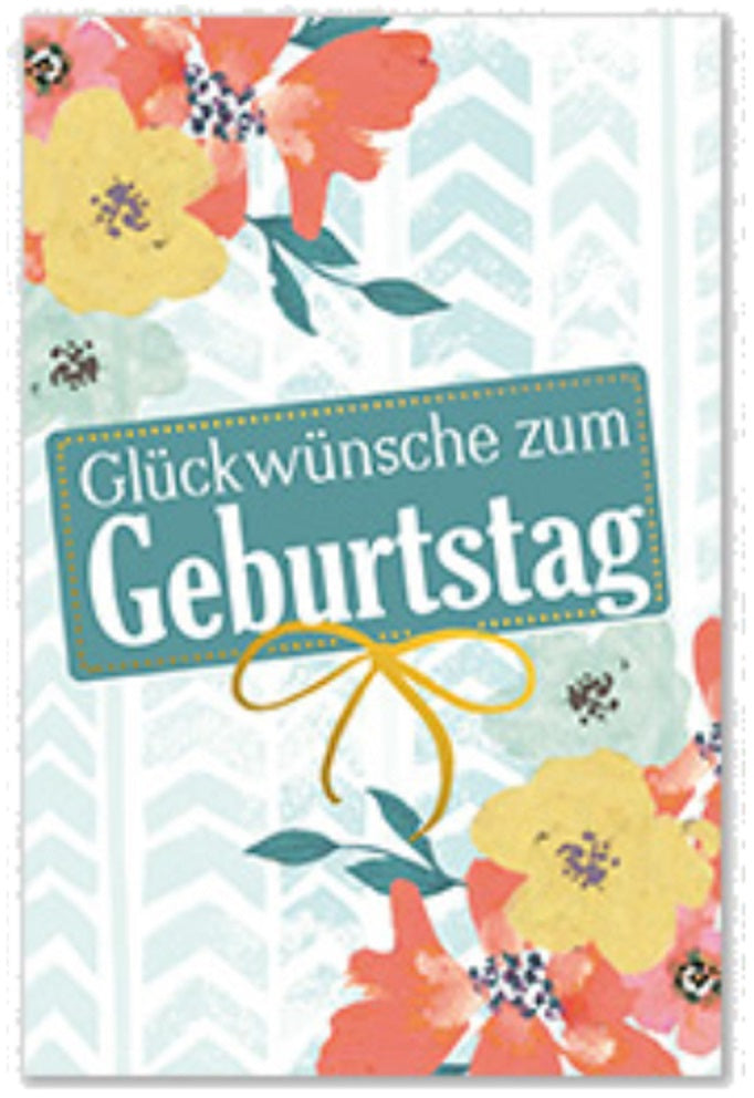 Kopie von Geburtstagskarte "frische Blumengrüße" einzeln mit Cuvert in Cellophan verpackt | #Elektroniktrade.ch#