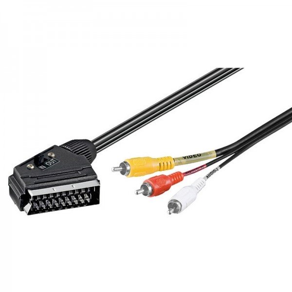 Goobay Scart / Cinch Adapterkabel mit IN/OUT Umschalter 2m Elektroniktrade Switzerland