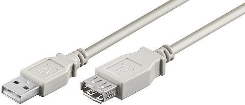 Goobay USB 2.0 Hi-Speed Verlängerungskabel A Stecker - A Buchse grau 1,80m elektroniktrade Switzerland