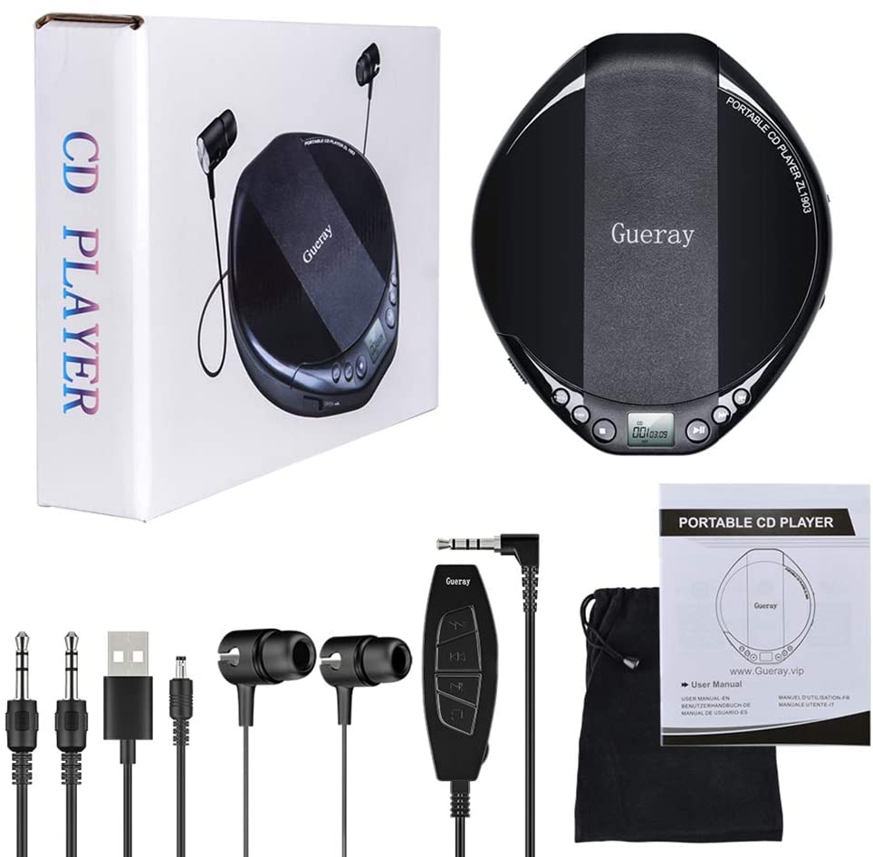 GUERAY Gueray Tragbarer CD Player mit HiFi-verlustfreie Klangqualität Elektroniktrade Switzerland